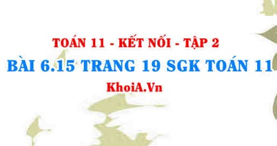 Bài 6.15 trang 19 Toán 11 Kết nối tri thức Tập 2